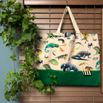 爬虫類大好き! グリーン 入園入学 レッスンバッグ 小学校 保育園 幼稚園 通園 通学 男の子 かっこいい トカゲ