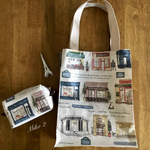 ラミネートトートバッグ&ポーチセット パリの街角