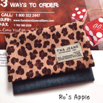 ヴィンテージデニム✖︎ヒョウ柄☆ポケットティッシュケース