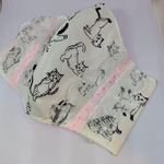 猫柄 グンゼ抗菌抗ウイルス素材内蔵 HWcat-2 18 おしゃれマスク レースマスク