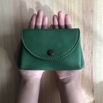 緑の革のお財布