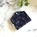 マスクケース 北欧調花柄(ネイビー)