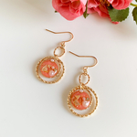 ◇くすみオレンジのリング✳︎ピアス/イヤリング