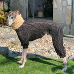 『ウール混合ニット🧶あらん編み モコモコネック』