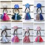 花柄おめかしタッセルへアゴム