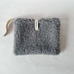 poitto20 イタリア製ボアポーチ ライトグレー