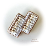 ビーズ刺繍ブローチ Lace