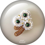 ビーズ刺繍ブローチ Bouquet