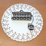 印鑑ケース・BRITAの愛らしいクマ・スティナ・gray