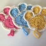 大きめ肉球アクリルたわし