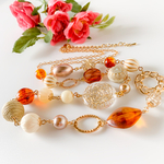 *琥珀✳︎ホワイト*のネックレス