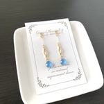 スワロフスキー*サマーブルーのイヤリング