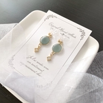 フレームストーンとプチスターのイヤリング