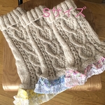 犬服♡セーター(ベージュ) リバティー(ベッツィ)スカート付き Sサイズ