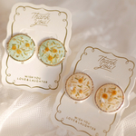 ミモザのまんまるピアス イヤリング