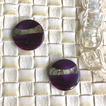 メキシコ貝入りボタン 紫色