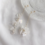 asymmetry flower chain pierce/earring