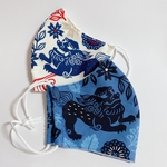 【送料無料】シーサー柄 大人用マスク2枚セット