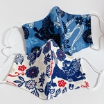 【送料無料】シーサー柄大人用マスク2枚セット