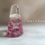 【再販】ドライフラワーのリングホルダー中 ピンク