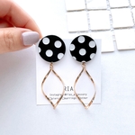 ♢大ぶりドット×ゴールドリーフピアス/イヤリング♢