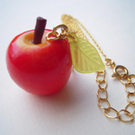 再販!!×3 コロンっと可愛い完熟リンゴのネック