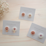 【イヤリング】アリッサムの一粒パールフレームイヤリング𖧷