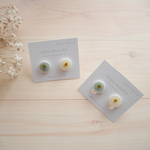 【イヤリング】ミモザの一粒パールフレームイヤリング𖧷