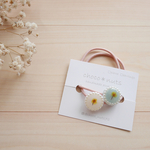 パールフレームのキッズ用ヘアゴム𖧷ミモザ𖧷2個セット