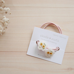 お花のキッズ用ヘアゴム𖧷ミモザ𖧷2個セット