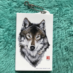オオカミ ICカードケース ボールチェーン付