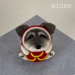 屋根より高い⁈🎏『小さいシュナのぼり(赤)』羊毛フェルト