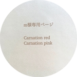 m様専用ページ Carnation red /Carnation pink