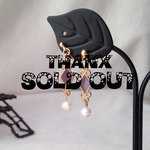 1/17までSALE✳︎送料無料✳︎69.イヤリング/ピアス✳︎ダイヤ×淡水パール パープル