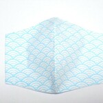 値下げ★息がしやすい夏マスク(和柄2 青海波文)※一点物【女性用】アシンメトリー