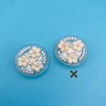 花模様のクリアボタン 25mm 2個