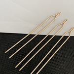 3本 真鍮 K23-G ゴールド Y型かんざしパーツ U字かんざし棒