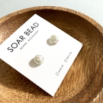 《new》きらきらシルバーレジンピアス【チタン】