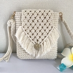 プルメリア・マクラメ ミニショルダーバッグ