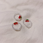 🍒さくらんぼビーズリング🍒