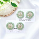 ♢greenring×laceflowerピアス/イヤリング♢