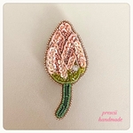 ビーズ刺繍ブローチ Lotus