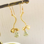 14KGF グリーンアメジスト リーフ