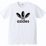 【送料無料】【新品】【5.6oz】azides アジデス Tシャツ パロディ おもしろ 白 メンズ サイズ プレゼント
