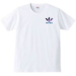 【送料無料】【新品】【5.6oz】azides アジデス コスモ柄 ワンポイント Tシャツ パロディ おもしろ 白 メンズ サイズ プレゼント