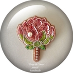 ビーズ刺繍ブローチ 〜Coup de Coeur〜 Lotus