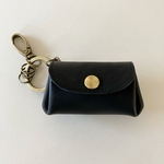 レザー 小さな小銭入れ付きキーホルダー 内側リバティ