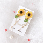 再販*ひまわりイヤリング(黄) ピアス