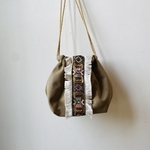 帆布 ヴィンテージ 刺繍 巾着 巾着バック 巾着バッグ
