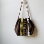 帆布 ヴィンテージ 刺繍 巾着バッグ 巾着バック 巾着